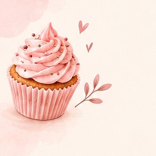 Pink cupcake
