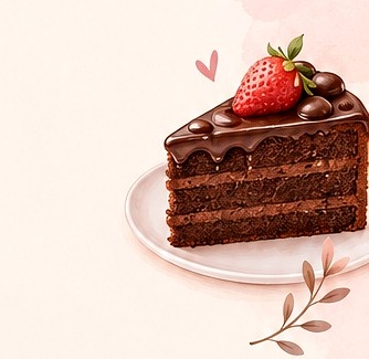 Chocolate cake from the Aura Delights menu