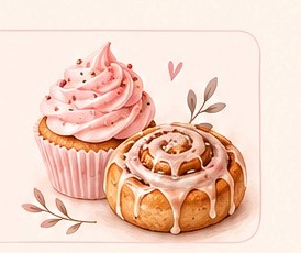 Cupcakes and cinnamon rolls